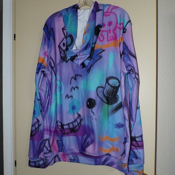 " FRESHOODS " PURE PATTERN MULTI-COLORED LONG SLEEVE HOODED SWEATSHIRT - Picture 8 of 12